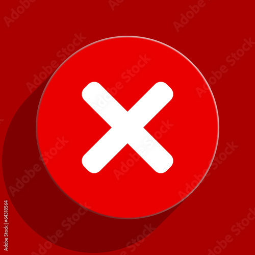 cancel flat vector icon