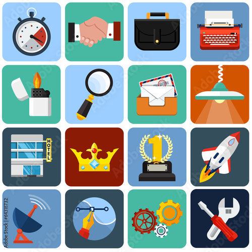 vector flat icons  for web ad application
