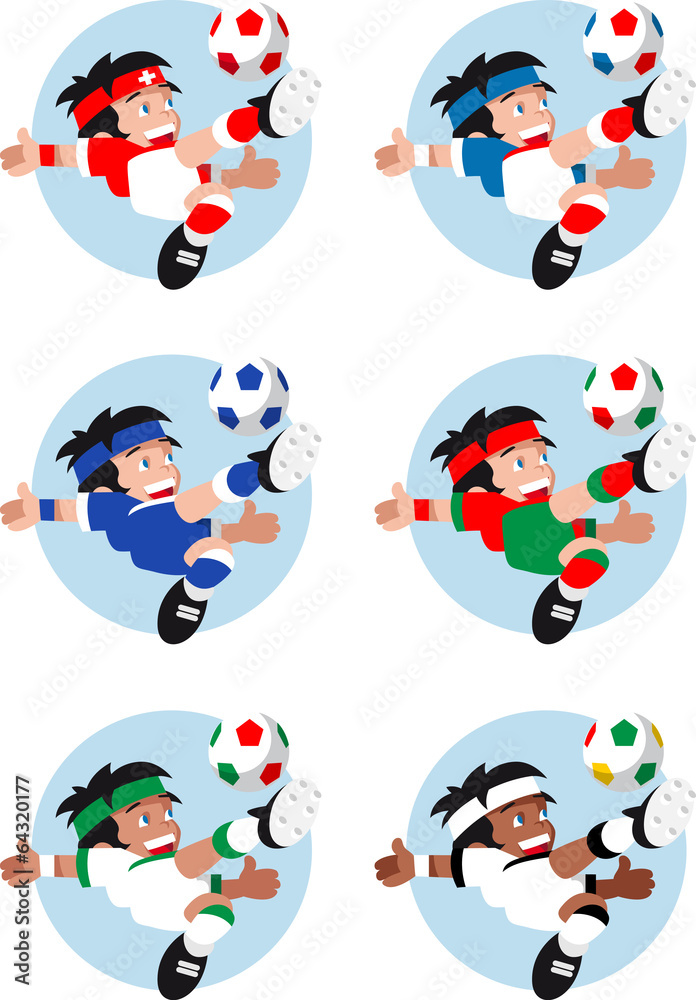 Fototapeta premium Soccer players