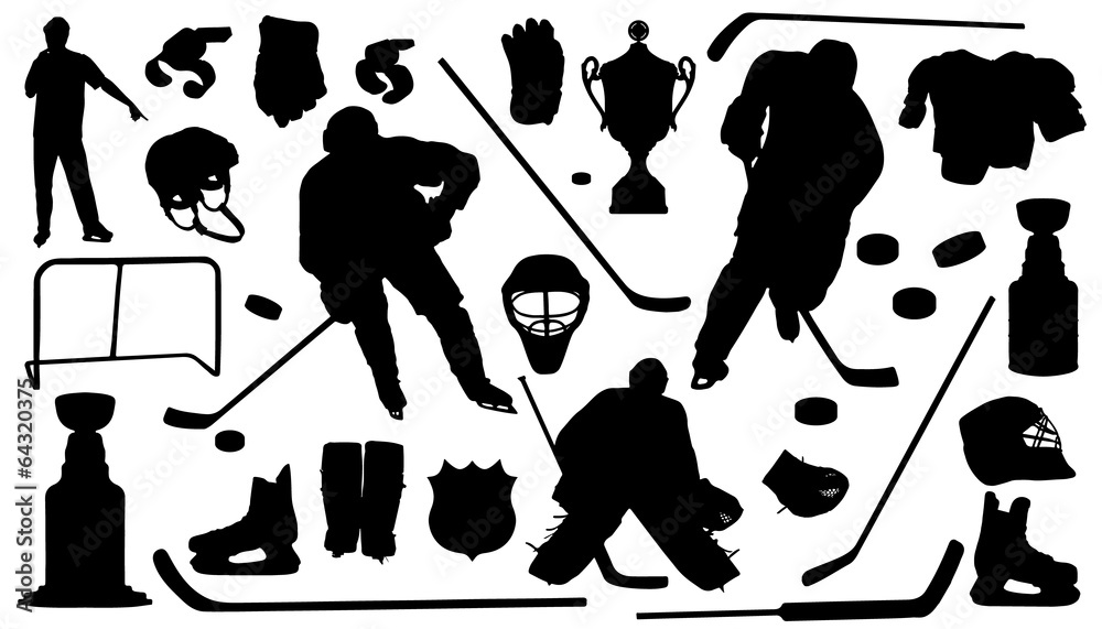 Fototapeta premium hockey silhouettes