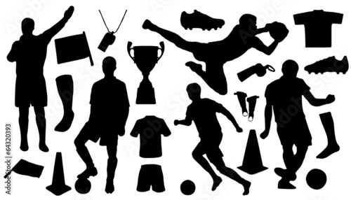 soccer silhouettes