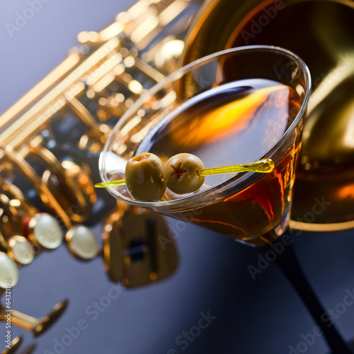 Wall Mural martini and sax