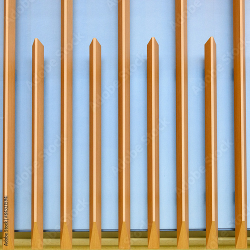 Lath on a blue background