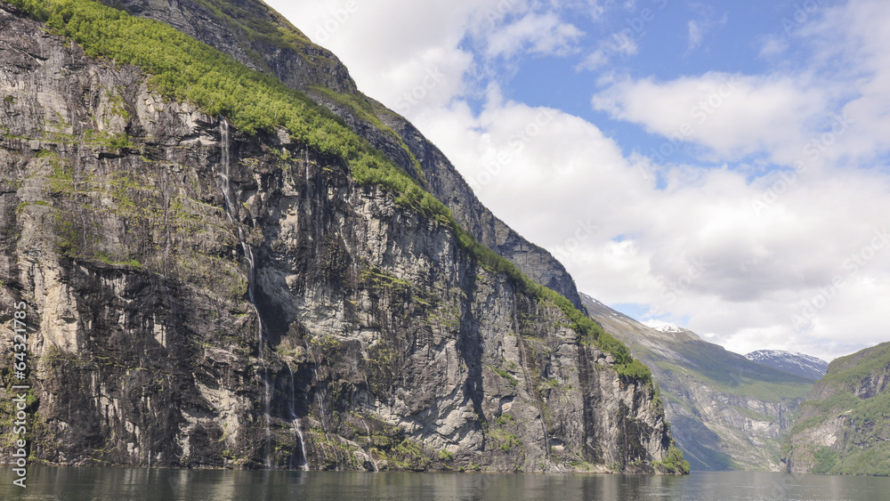 Geiranger, Geirangerfjord, Fjordfahrt, Sommer, Norwegen