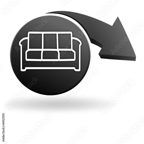 canapé sur symbole noir
