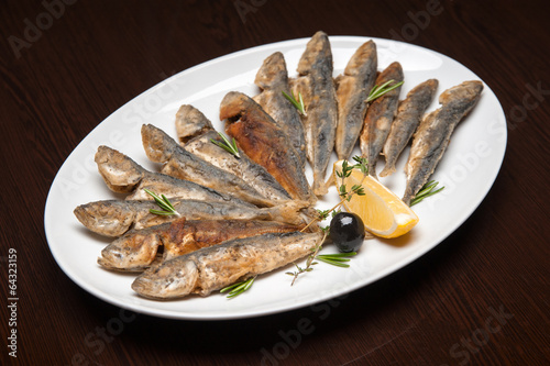 The menu - photo - fried fish gobies with lemon