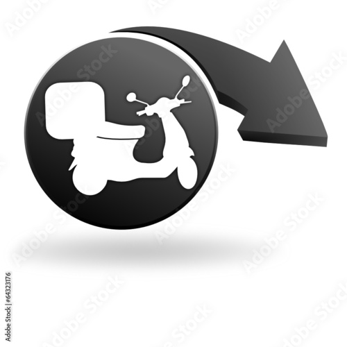 livraison à domicile sur symbole noir