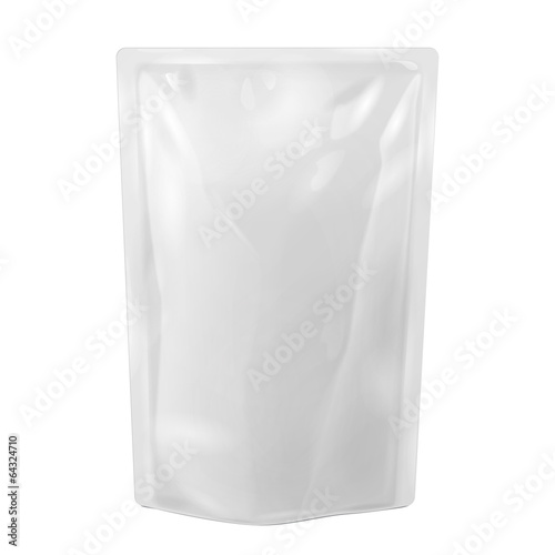 White Blank Foil Food Or Drink Bag Packaging