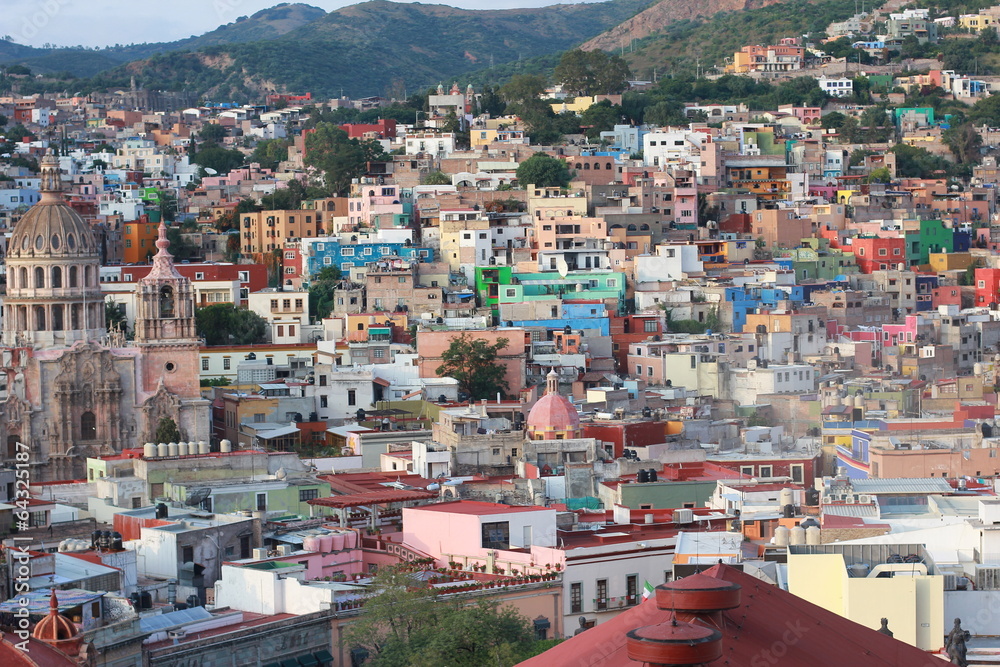 Colorful view of the city  Guanajuato, Mexico.