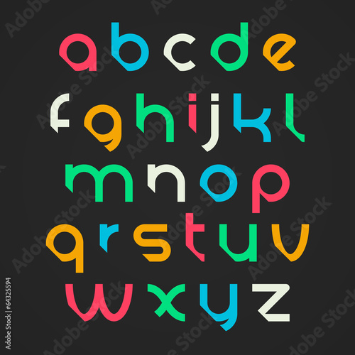 Bright alphabet letters