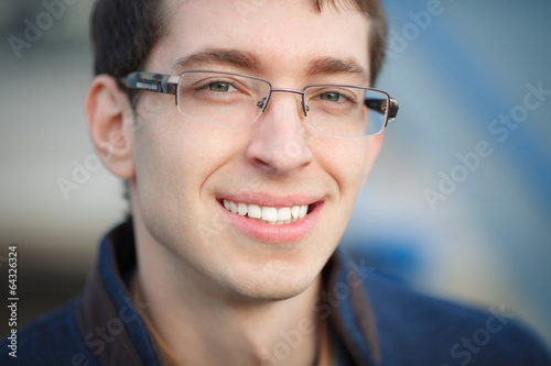 Handsome man smiling portrait