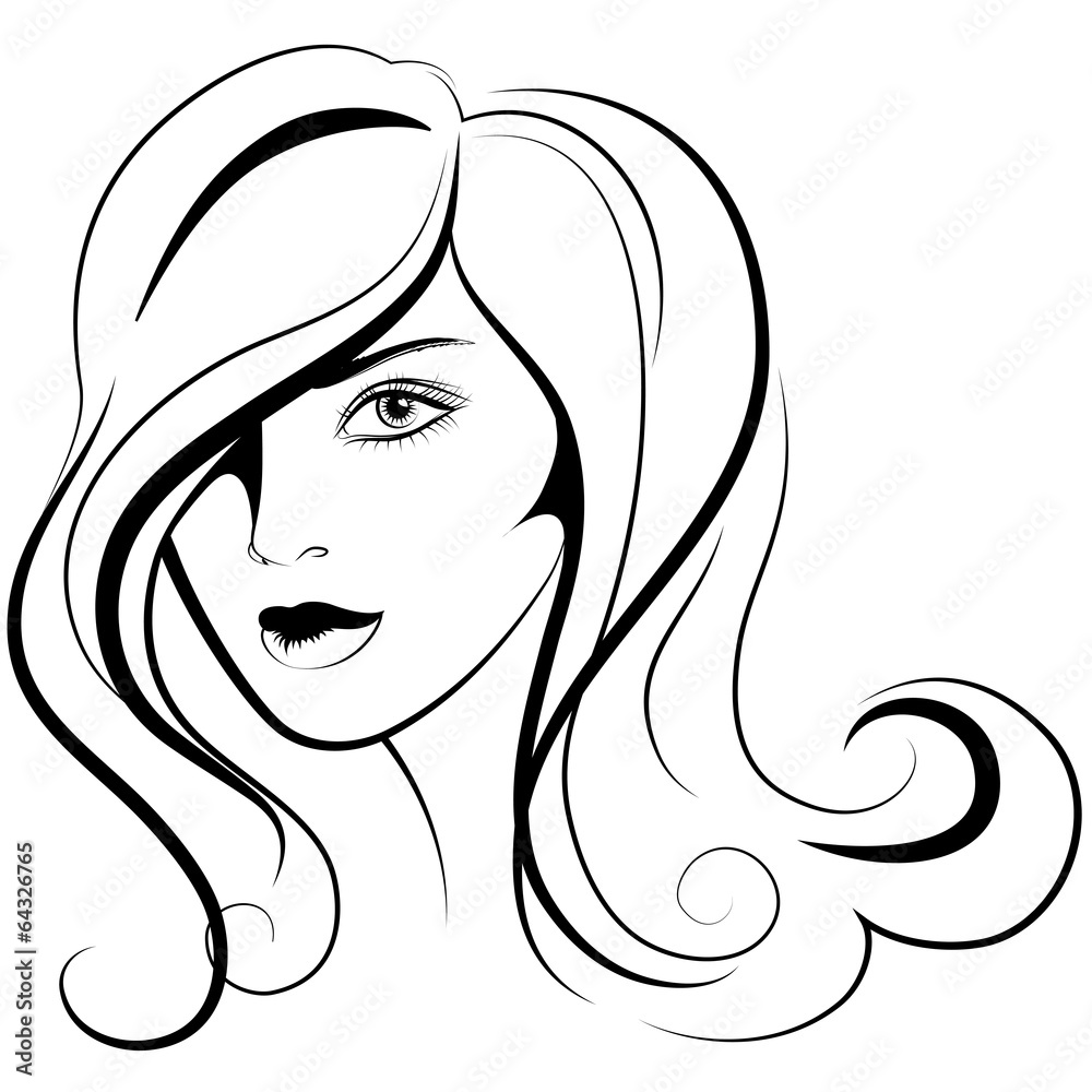the face of a beautiful girl for logo or emblem the face of a beautiful girl for logo or emblem