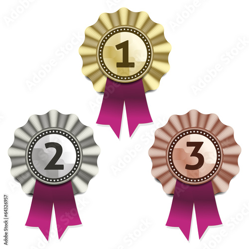 Gold, silver and bronze awards. Vector. eps 10