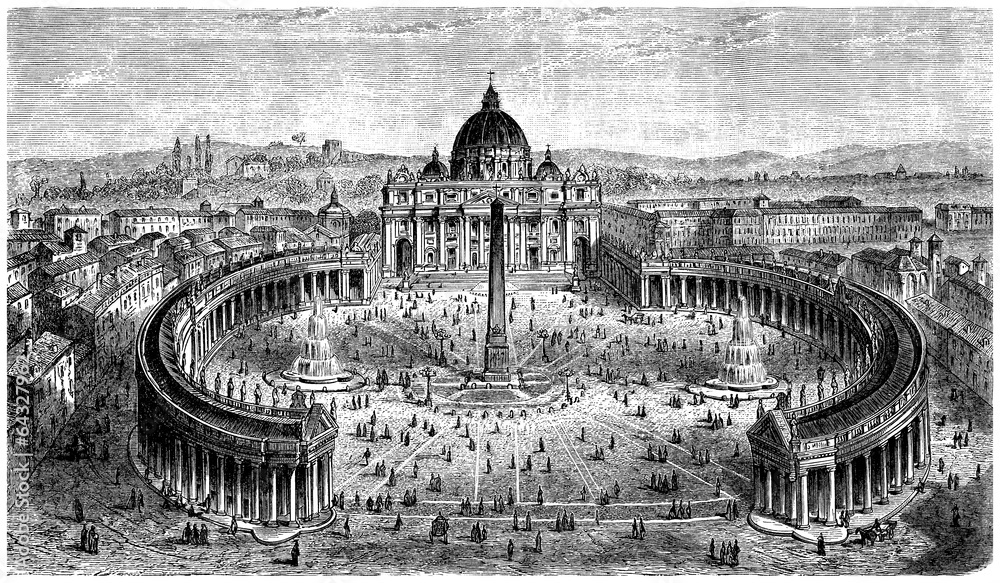 Fototapeta premium St Peter Church - Vatican-Rome - View 16th century
