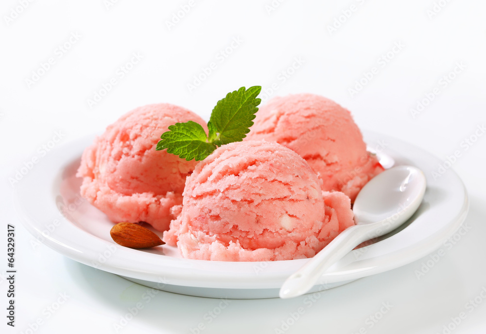 Strawberry sorbet Strawberry sorbet