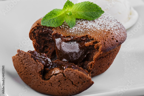 Billede på lærred chocolate fondant