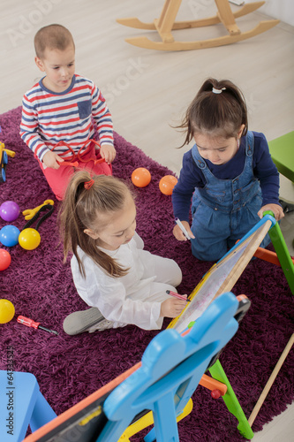 Kids playing in the room