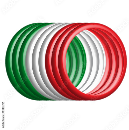 tubo tricolore 3D_Italia