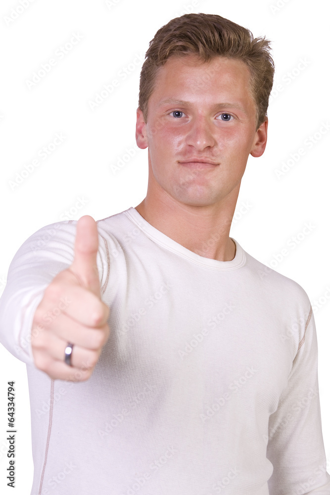 Handsome Businessman Giving the Thumbs Up Handsome Businessman Giving the Thumbs Up