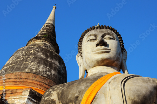 buddha statue   Wat Yai Chaimongkol   Ayutthaya   Thailand