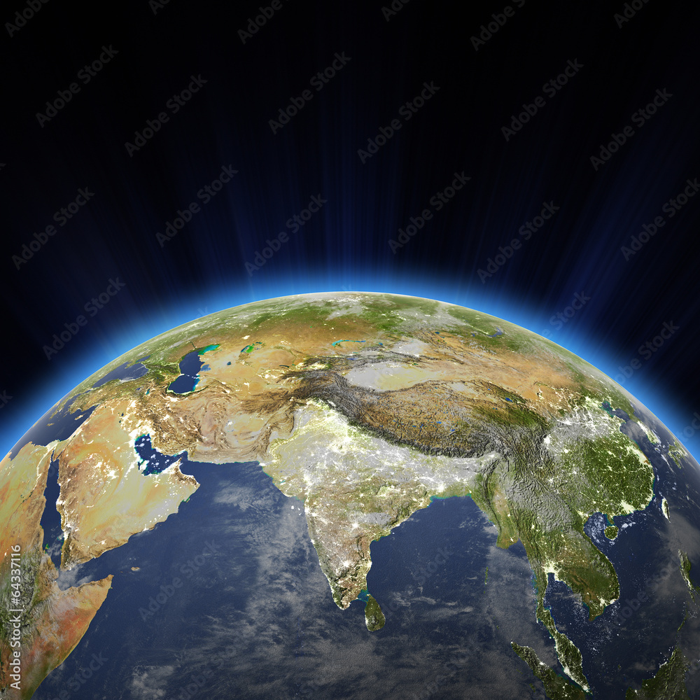 Fototapeta premium India city lights at night