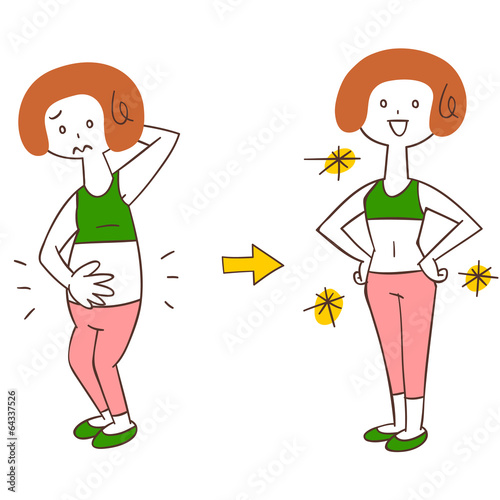 ダイエット　イラスト　女性