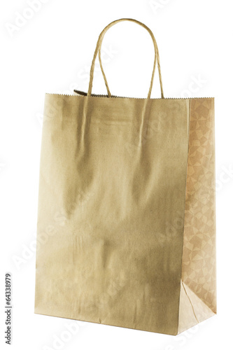 Blank brown paper Shopping Bag with Handles