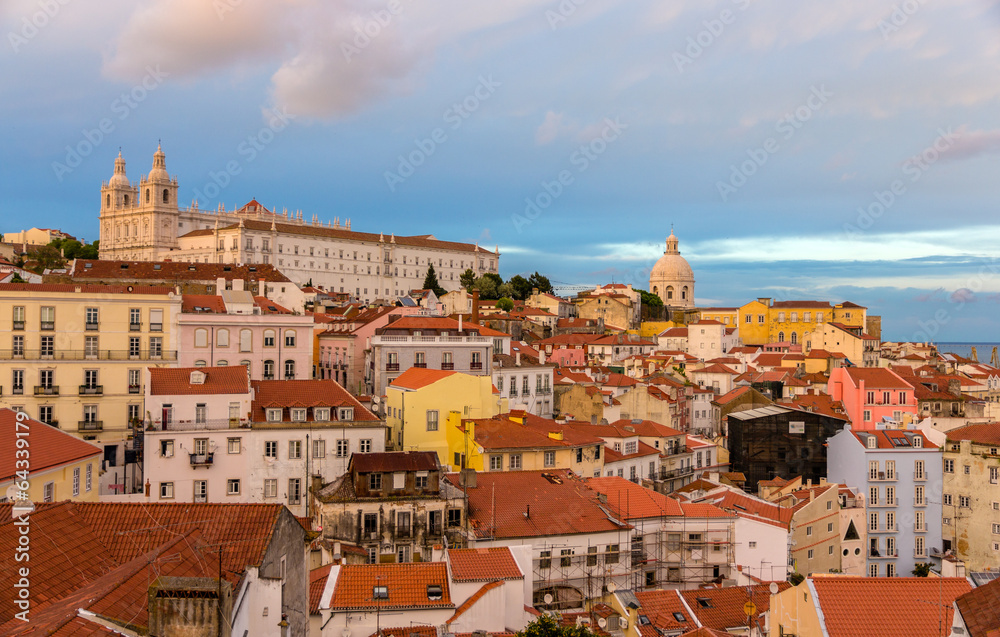 Evening view of Lisbon - Portugal