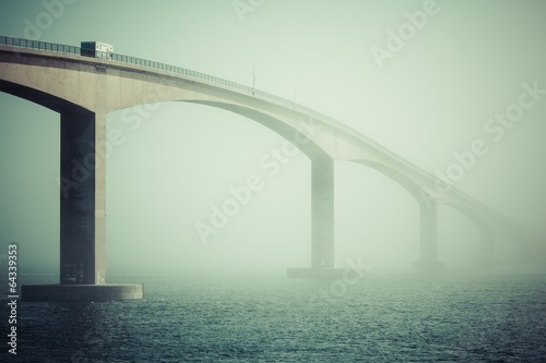 long modern bridge over fjord © Lukasz Janyst