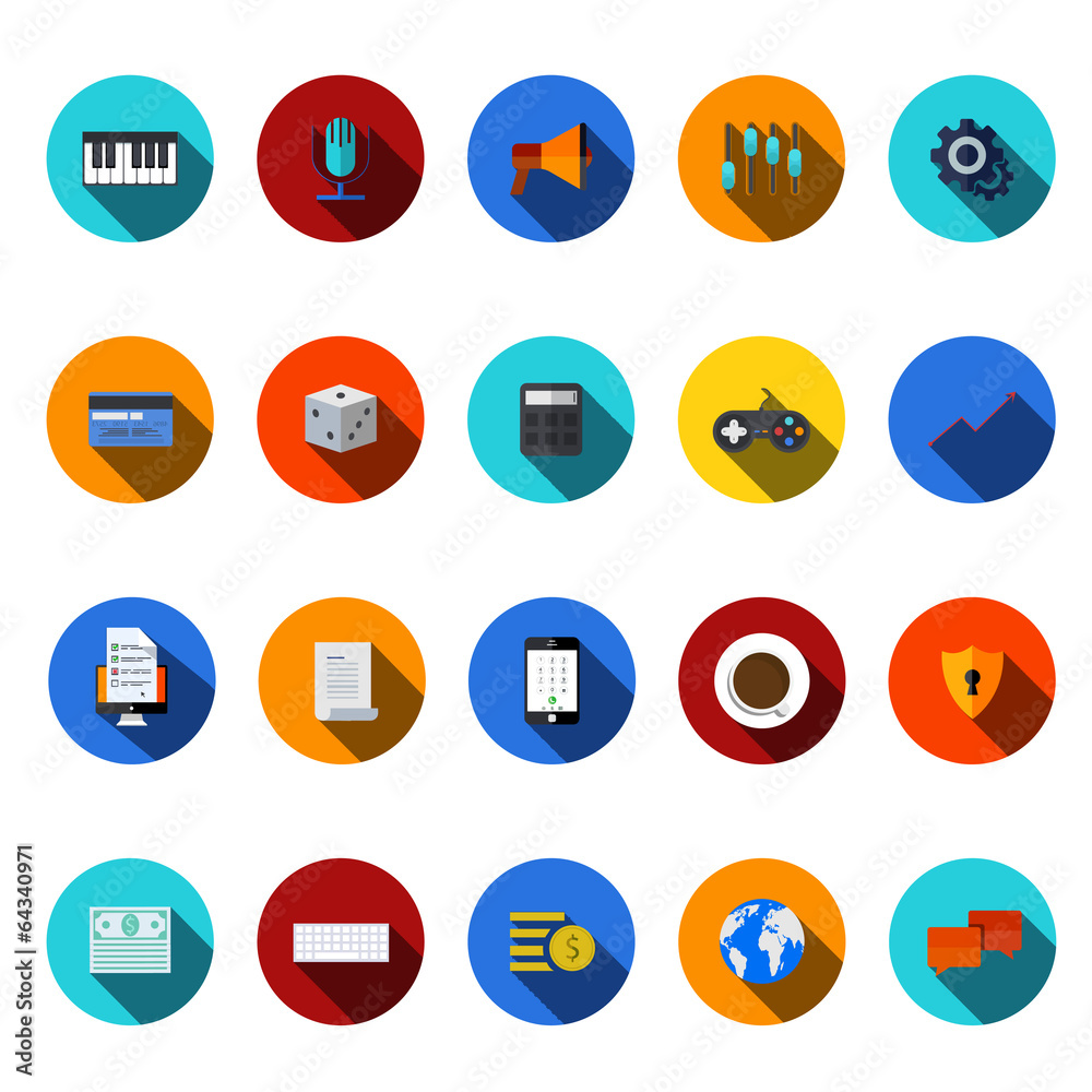 vector flat modern icons set vector flat modern icons set