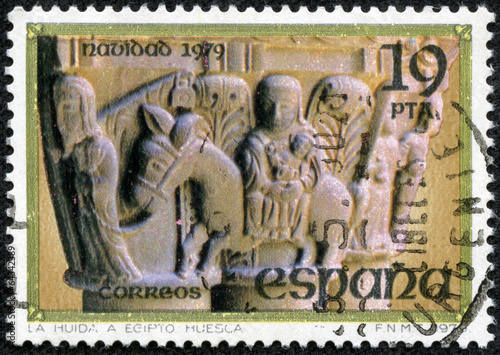 Flight into Egypt, Column from St. Peter the Elder, Huesca