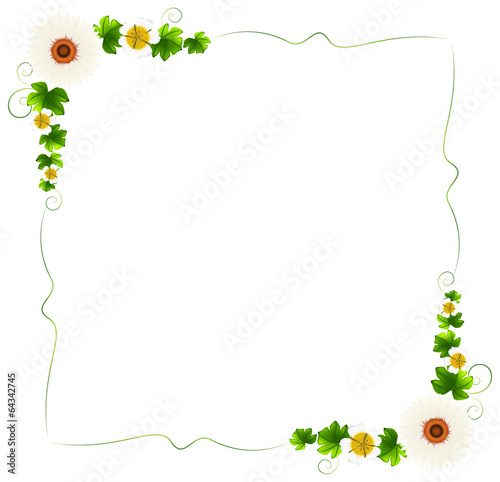 A floral border