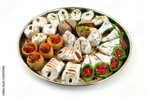Indian sweets (mithai) isolated on white background.