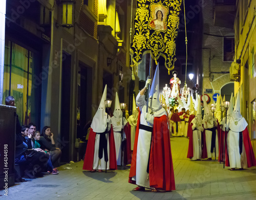 Принти на полотні Night procession during Semana Santa