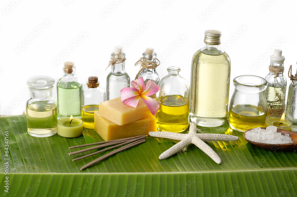 Spa set on banana leaf Spa set on banana leaf