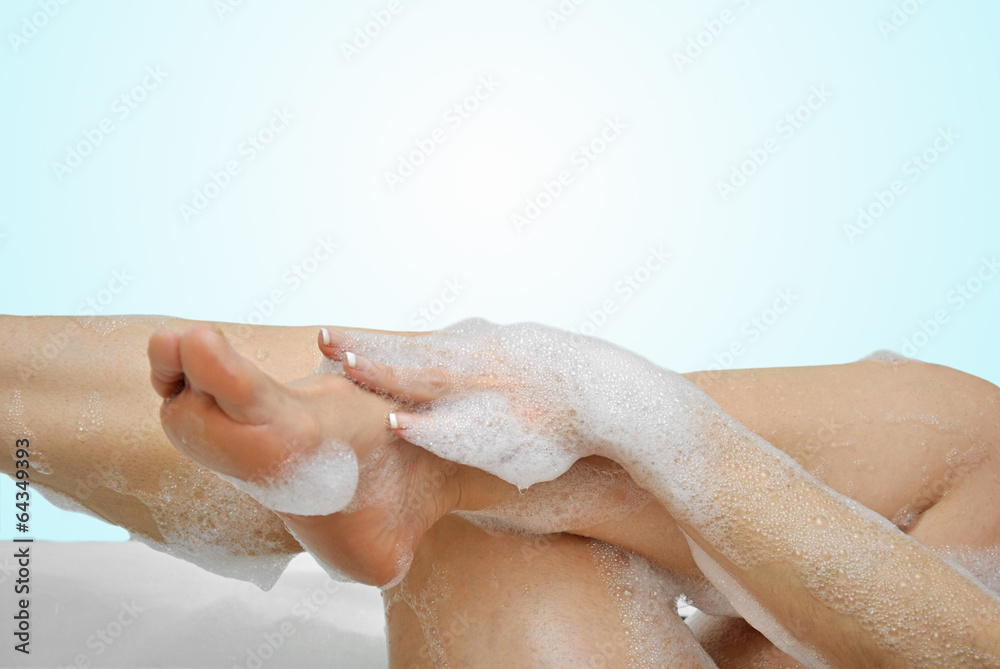 Fototapeta premium Woman bathing