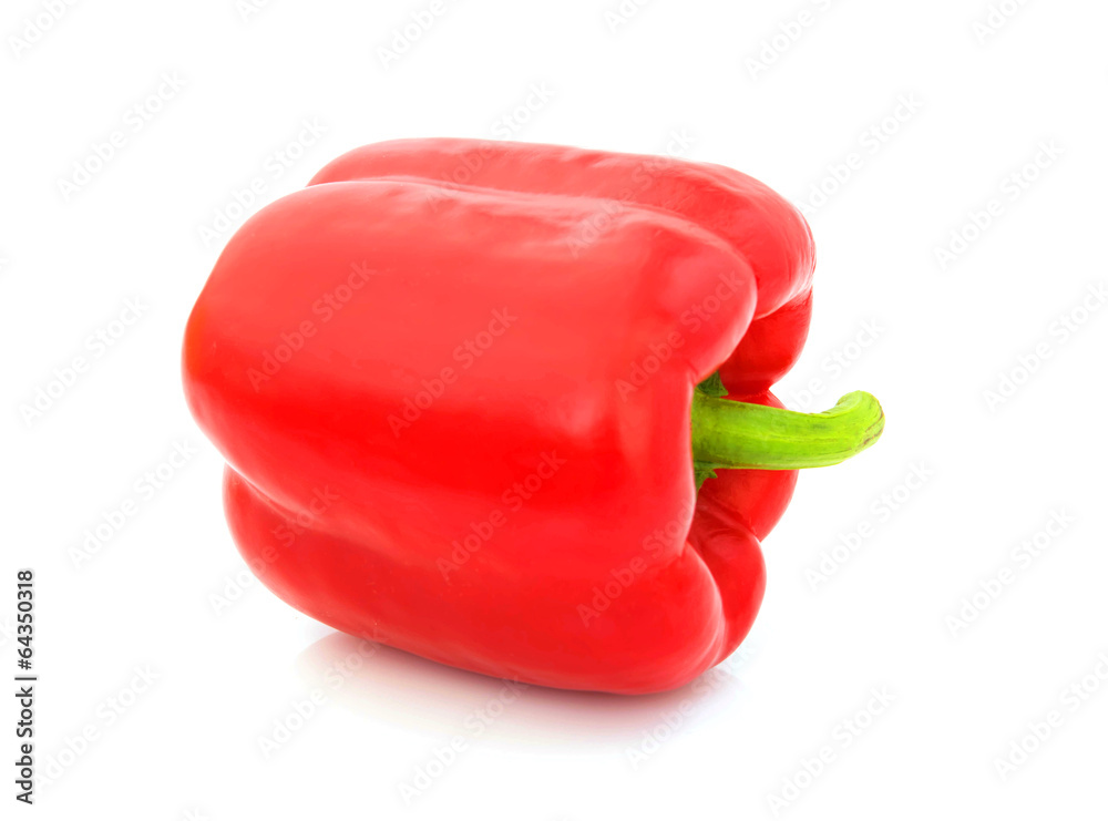 Red bell pepper isolated on white background Red bell pepper isolated on white background