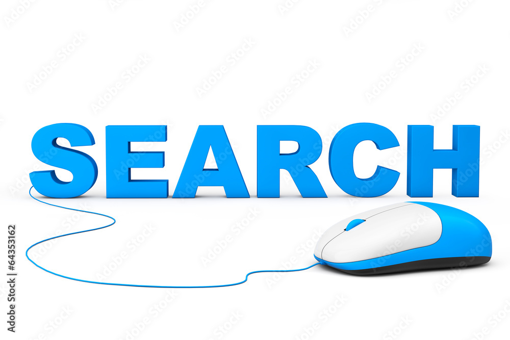 SEO Concept. Search Sign and computer mouse SEO Concept. Search Sign and computer mouse