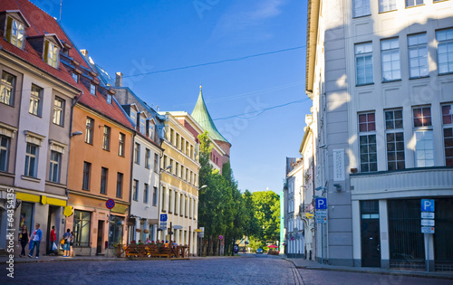 Fototapeta Naklejka Na Ścianę i Meble -  The streets in old town, Riga, Latvia