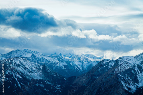Mountain winter snowy landscape © pab_map