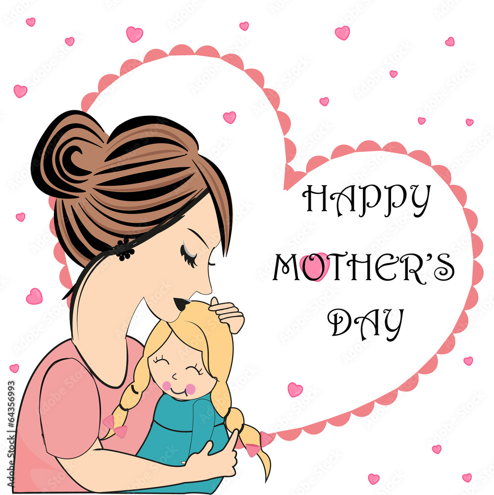 Happy Mother's Day card vector Happy Mother's Day card vector