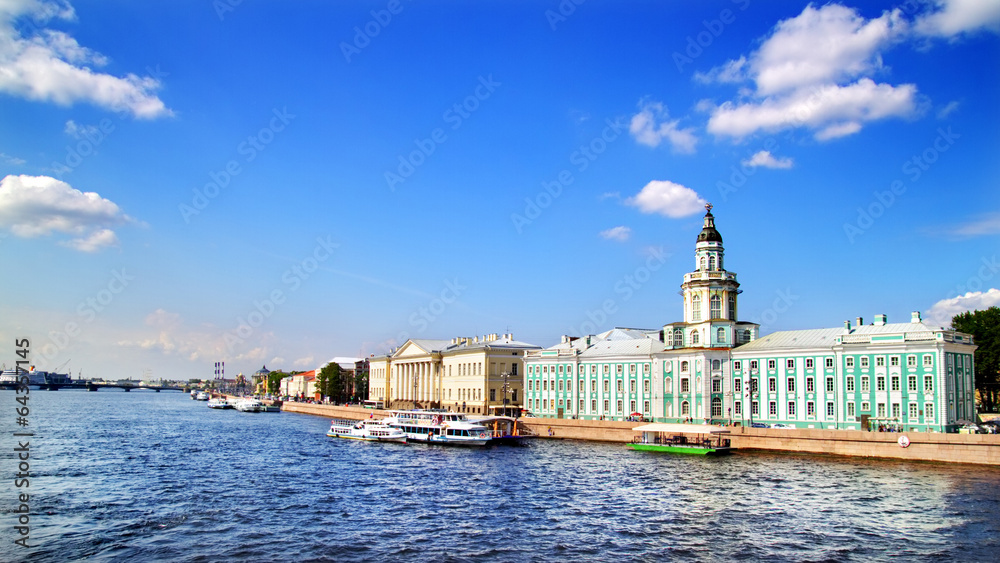 View of the Neva river. St. Petersburg, Russia