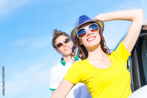 young attractive woman in sunglasses