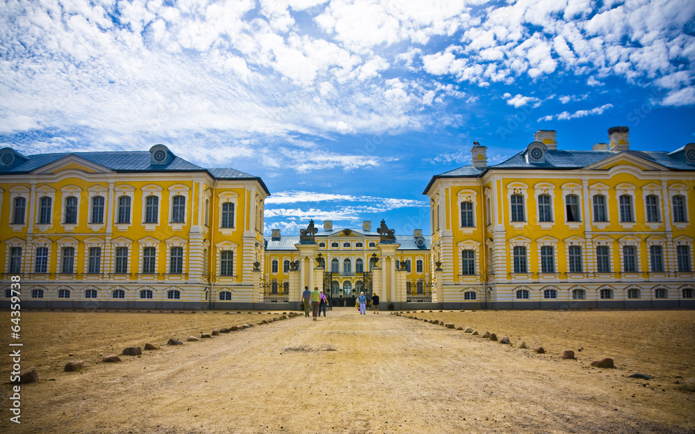 Main gate of Rundale palace in Latvia