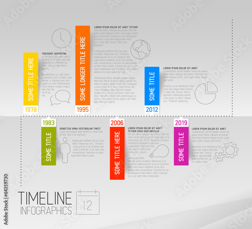 Horizontal Infographic timeline report template