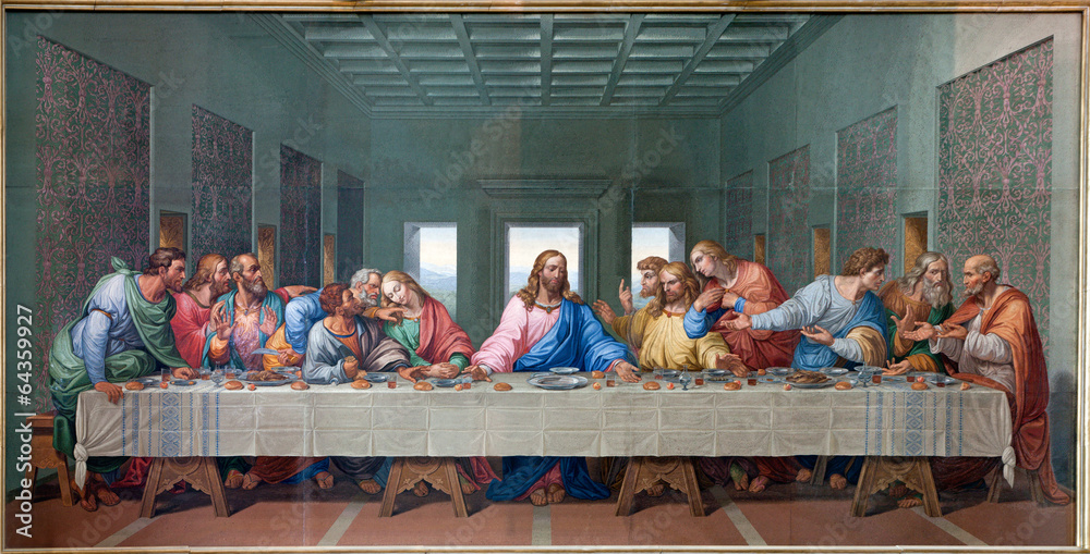 Obraz premium Wiedeń - Mozaika Ostatniej Wieczerzy - skopiuj Leonardo da Vinci