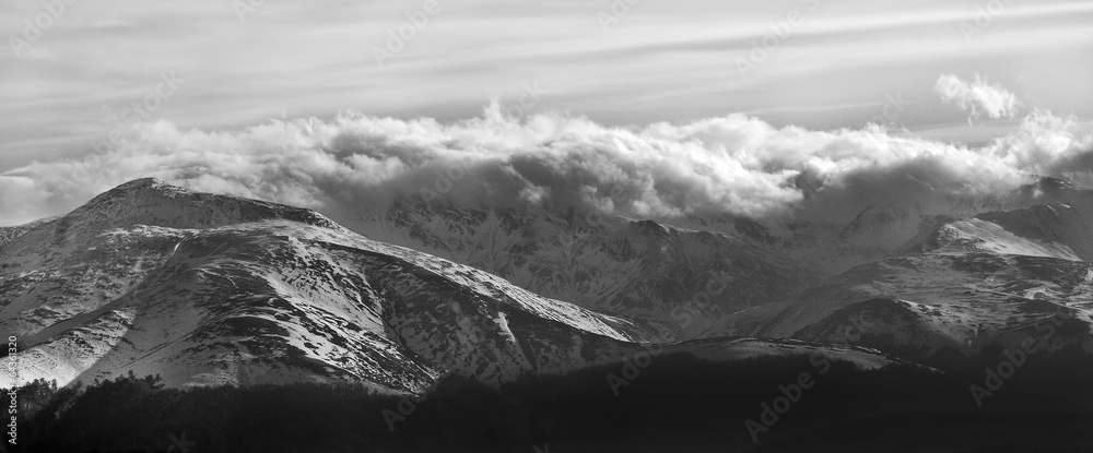 cloudy mountain panorama