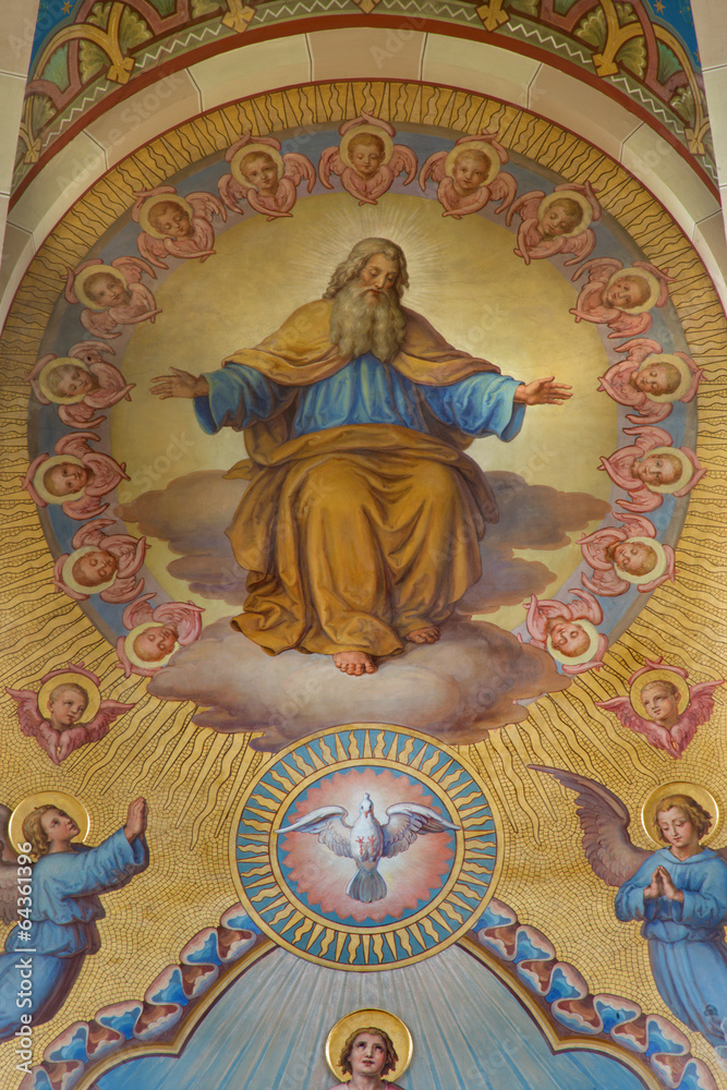 Vienna - God the Father fresco in Carmelites church