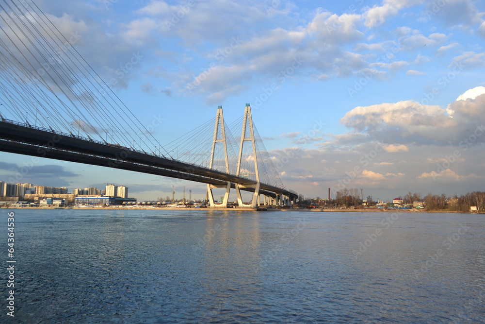 Fototapeta premium Cable-Stayed Bridge in St.Petersburg