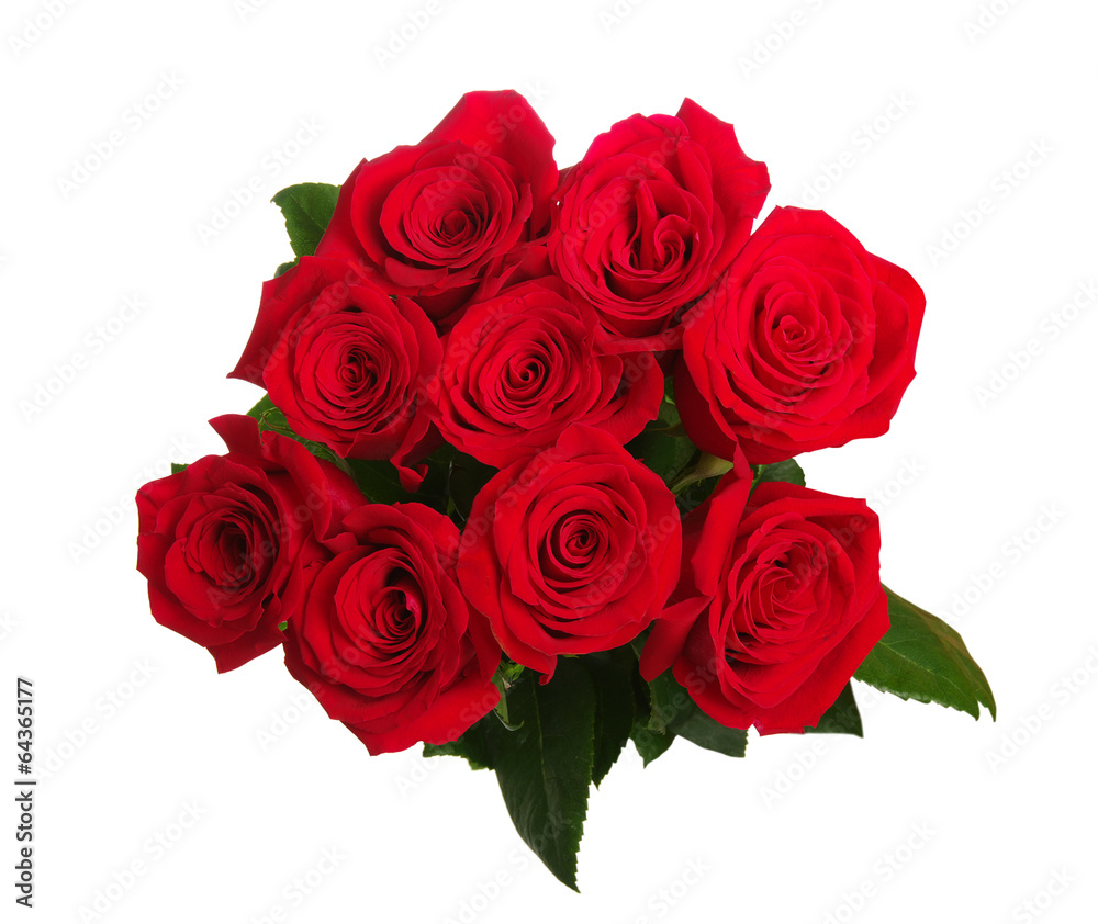 Naklejka premium Red roses bouquet